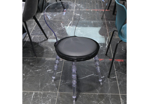 Стул Babel чёрный с прозрачными ножками