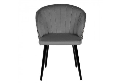 Стул Paola тёмно-серый с жаккардом
