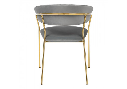 Стул Turin серый с золотыми ножками