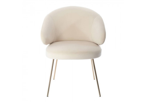 Стул-полукресло Emil кремовый с золотыми ножками