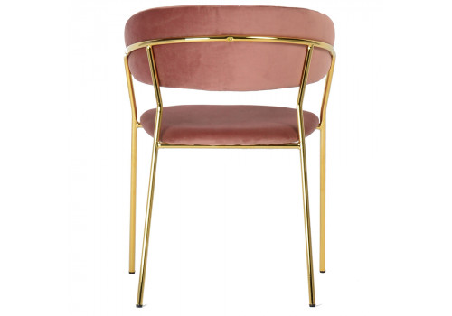 Стул Turin пудровый с золотыми ножками