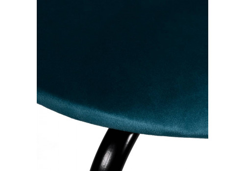 Стул Seven Style тёмно-бирюзовый велюр с чёрными ножками