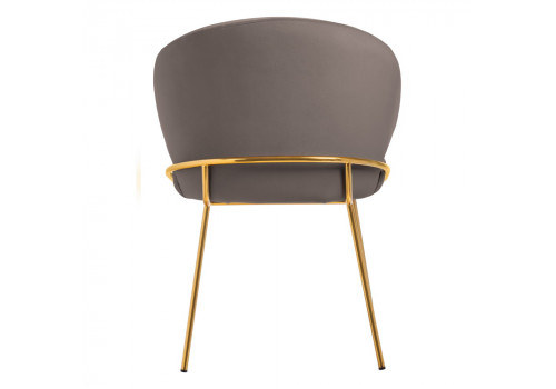 Стул-полукресло Emil латте с золотыми ножками