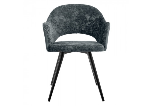 Стул Bruno серый шенилл с экокожей с поворотным механизмом