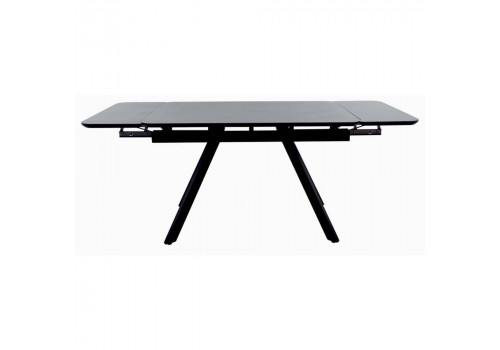 Стол Arthur раскладной 120-184x80x75см, керамогранит чёрный мрамор Greys Black, чёрный