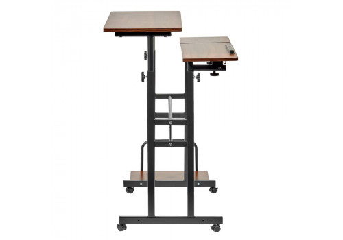 Стол многофункциональный Shuttle 80х58х80-130см, темное дерево, чёрный