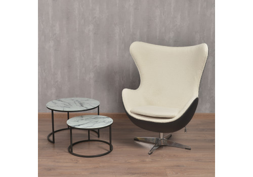 Кресло EGG STYLE CHAIR черный, экокожа