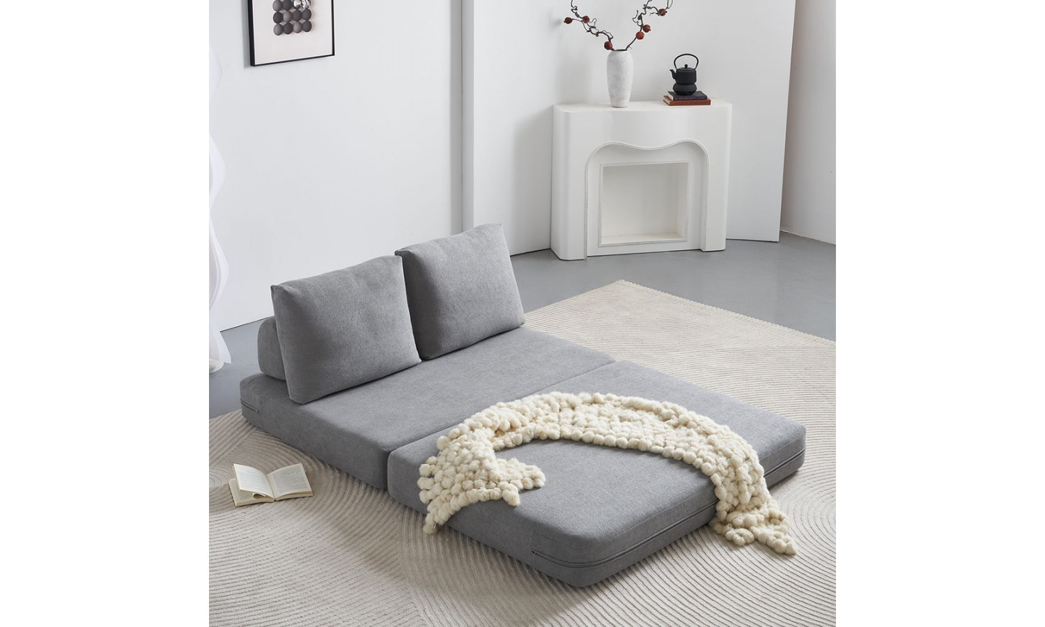 Диван Флекс двухместный раскладной серый – Bradex home