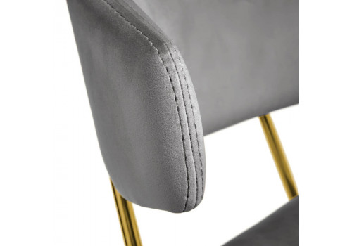 Стул Elle серый с золотыми ножками