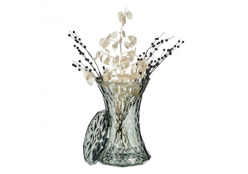 Стул-пуф Stone прозрачный синий