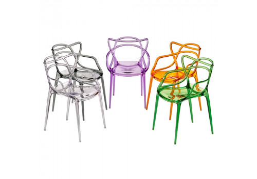 Стул Masters прозрачный серый