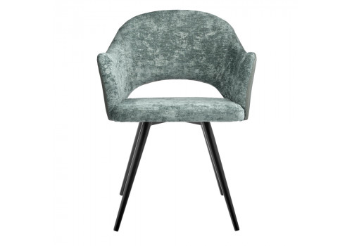 Стул Bruno зелёный шенилл с экокожей с поворотным механизмом