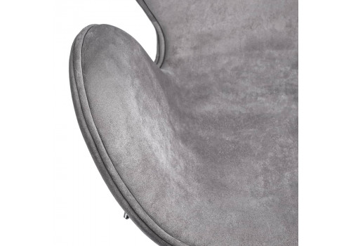 Кресло SWAN STYLE CHAIR серый, искусственная замша