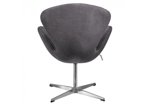 Кресло SWAN STYLE CHAIR тёмно-серый, искусственная замша