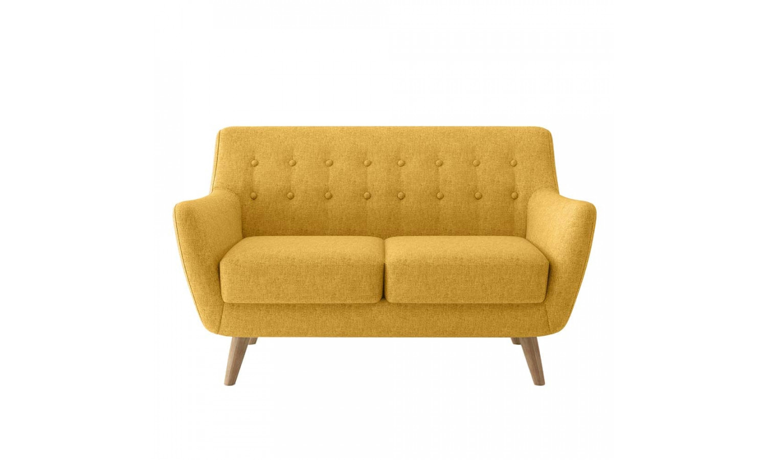 Диван Picasso двухместный горчичный, рогожка