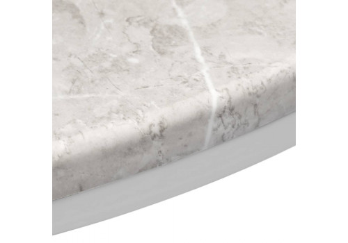 Набор кофейных столиков Tango бежевый мрамор с белыми ножками, 2шт