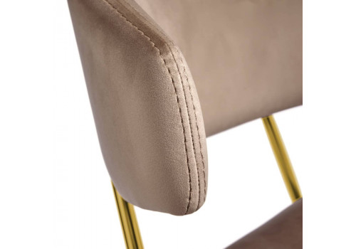 Стул Elle латте с золотыми ножками
