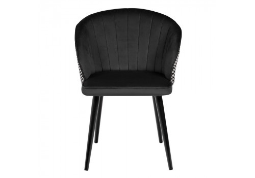 Стул Paola чёрный с жаккардом