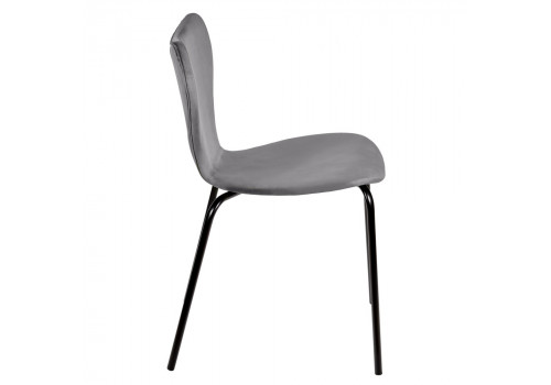 Стул Seven Style тёмно-серый велюр с чёрными ножками