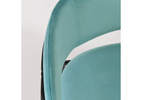 Стул Napoli светло-бирюзовый с чёрными ножками