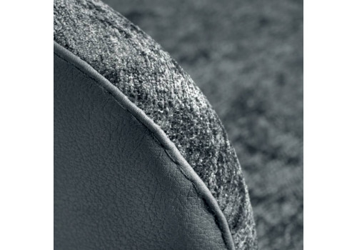 Стул Bruno серый шенилл с экокожей с поворотным механизмом