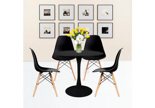 Стол Tulip диам. 90см, черный