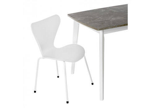 Стул Seven Style белый с белыми ножками