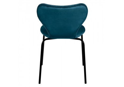 Стул Seven Style тёмно-бирюзовый велюр с чёрными ножками