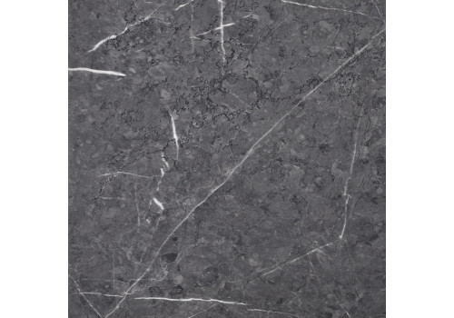 Придиванный столик Loft 35x35см, серый мрамор с чёрными ножками