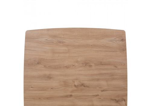 Стол Oslo раскладной 100-130x80x76см, Дуб Навара структурное, чёрный