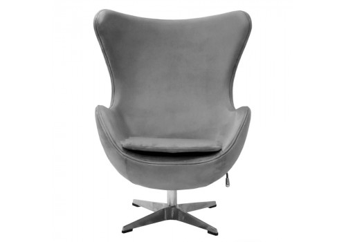 Кресло EGG STYLE CHAIR серый, искусственная замша