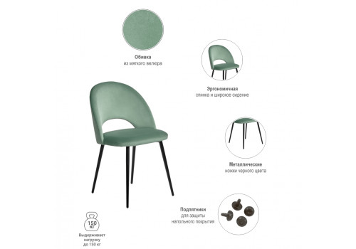 Стул Leo светло-бирюзовый