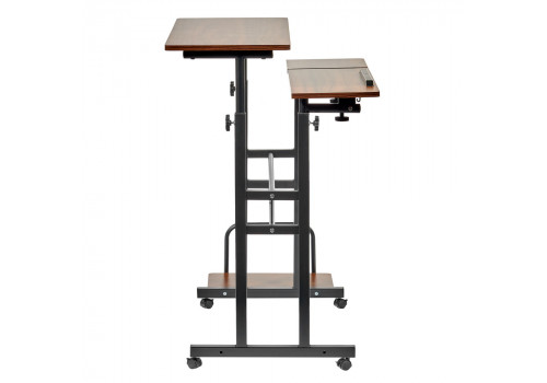 Стол многофункциональный Shuttle 80х58х80-130см, темное дерево, чёрный