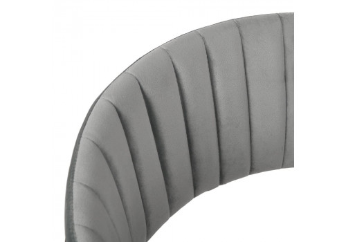 Стул полубарный Turin серый с золотыми ножками