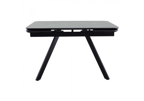 Стол Arthur раскладной 120-184x80x75см, керамогранит чёрный мрамор Greys Black, чёрный