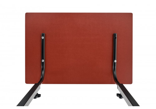 Стол многофункциональный на колесах, 60x40 см, «РОЛЛ», 2 ножки, регул.высота, мдф, металл, тёмн. дерево, черный