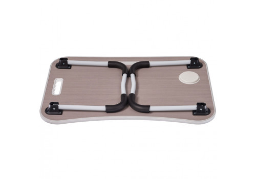 Стол складной с подстаканником «ЛАЙТ», 59,5x39,5x26,4см, мдф, металл, св. дерево, белый