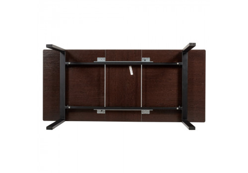 Стол Areal раскладной 140-180х80х75 чёрный мрамор с чёрными ножками