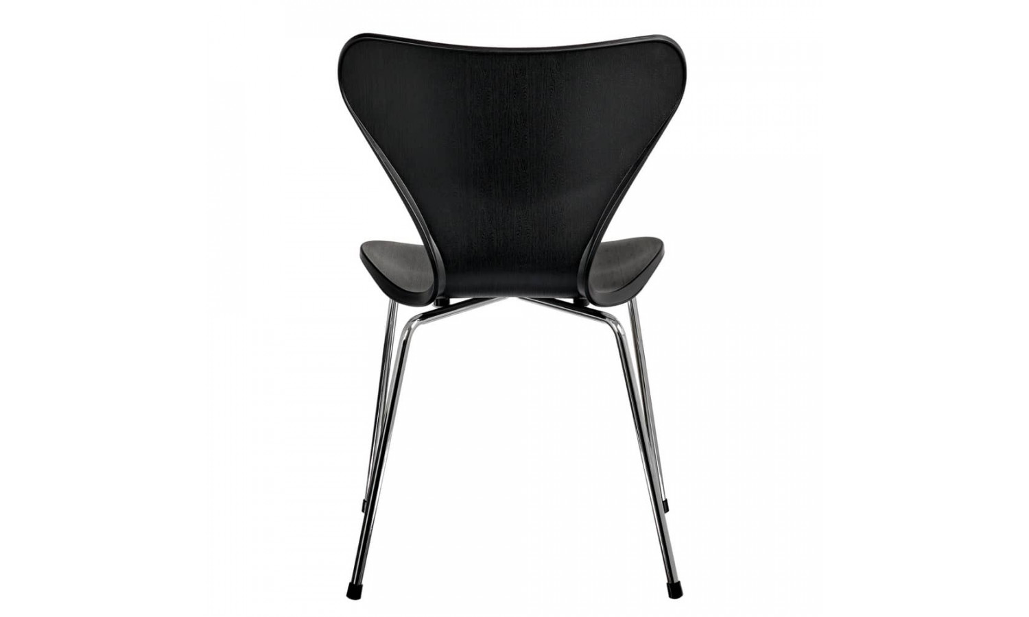 Стул Seven Style чёрный с хромированными ножками