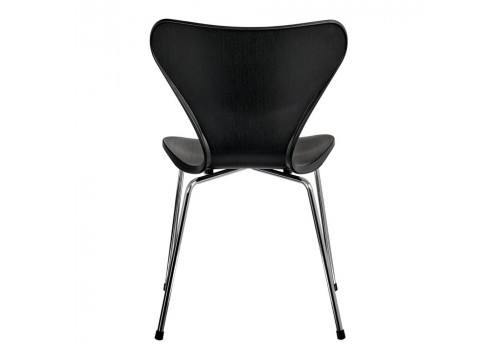 Стул Seven Style чёрный с хромированными ножками