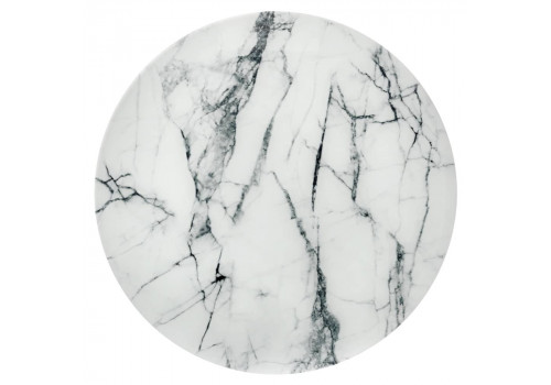 Набор кофейных столиков Tango белый мрамор с черными ножками