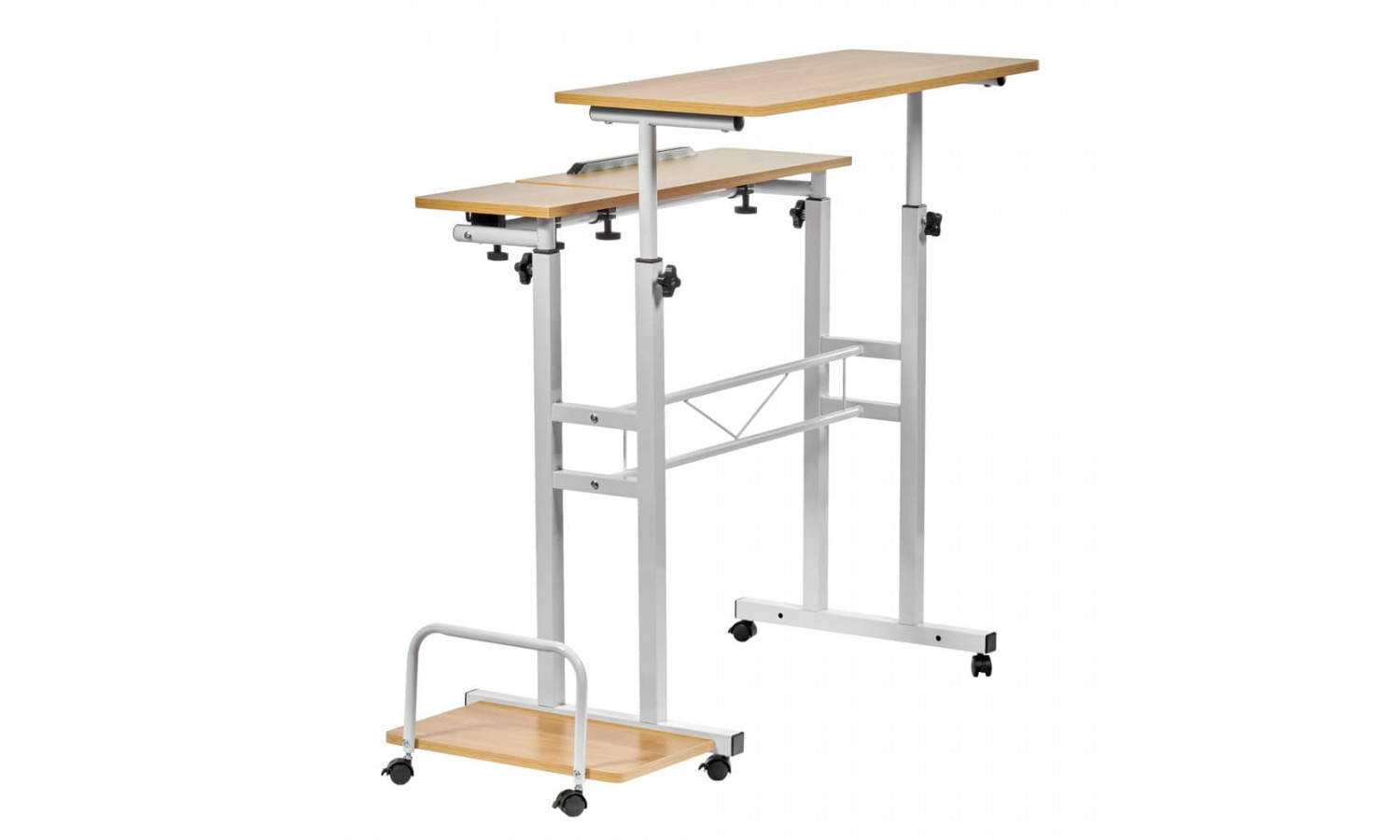 Стол многофункциональный Shuttle 80х58х80-130см, светлое дерево, белый