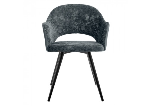 Стул Bruno серый шенилл с экокожей с поворотным механизмом