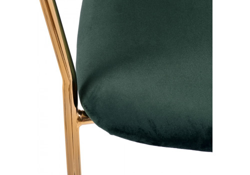 Стул Turin зеленый с золотыми ножками