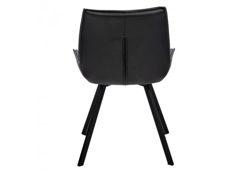 Стул Soft серо-голубой с чёрным, рогожка