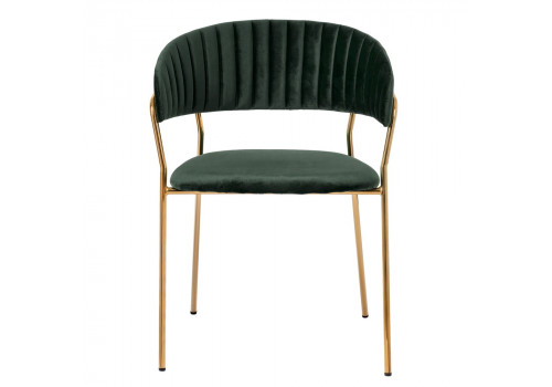 Стул Turin зеленый с золотыми ножками