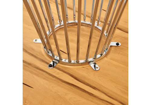 Стол Liverpool диам.110см, шпон орех лучевой набор, с хромированными ножками