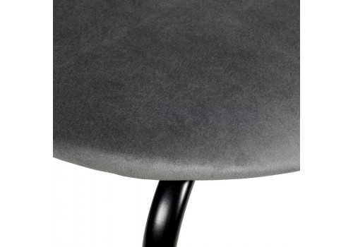 Стул Seven Style тёмно-серый велюр с чёрными ножками