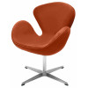 Кресло SWAN STYLE CHAIR терракотовый, искусственная замша