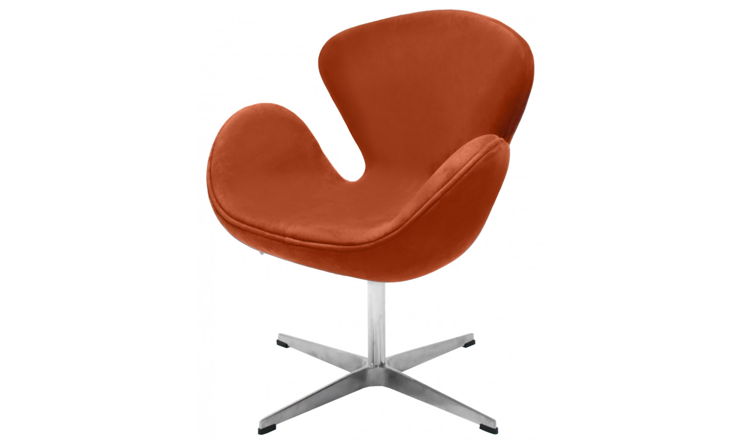 Кресло SWAN STYLE CHAIR терракотовый, искусственная замша